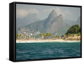 Praia De Diabo, Arpoador Near Copacabana Beach, Brothers Peaks Behind, Rio De Janiero, Brazil-Stuart Westmoreland-Framed Stretched Canvas