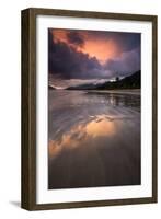 Praia De Lagoinha Beach During Sunset in Ubatuba, Sao Paulo State, Brazil-Alex Saberi-Framed Photographic Print