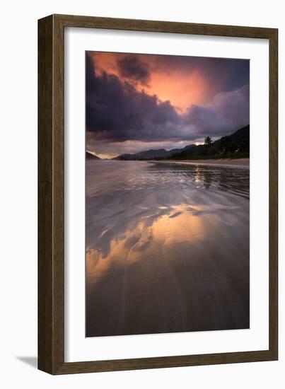 Praia De Lagoinha Beach During Sunset in Ubatuba, Sao Paulo State, Brazil-Alex Saberi-Framed Photographic Print