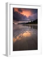 Praia De Lagoinha Beach During Sunset in Ubatuba, Sao Paulo State, Brazil-Alex Saberi-Framed Photographic Print