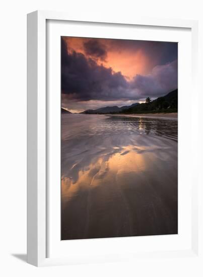 Praia De Lagoinha Beach During Sunset in Ubatuba, Sao Paulo State, Brazil-Alex Saberi-Framed Photographic Print