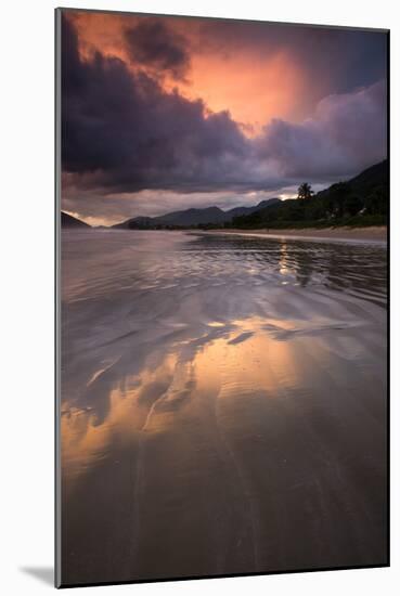 Praia De Lagoinha Beach During Sunset in Ubatuba, Sao Paulo State, Brazil-Alex Saberi-Mounted Photographic Print