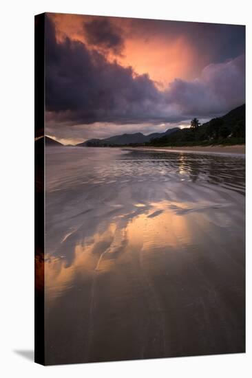 Praia De Lagoinha Beach During Sunset in Ubatuba, Sao Paulo State, Brazil-Alex Saberi-Stretched Canvas