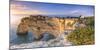 Praia de Marinha, Caramujeira, Lagoa, Algarve, Portugal. Panoramic view of a woman photographing th-Marco Bottigelli-Mounted Photographic Print