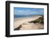 Praia de Peniche de Cima beach backed by sand dunes and popular with surfers-Stuart Black-Framed Photographic Print