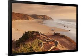 Praia do Amado beach at sunset, Carrapateira, Costa Vicentina, west coast, Algarve, Portugal, Europ-Markus Lange-Framed Photographic Print