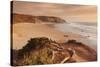 Praia do Amado beach at sunset, Carrapateira, Costa Vicentina, west coast, Algarve, Portugal, Europ-Markus Lange-Stretched Canvas