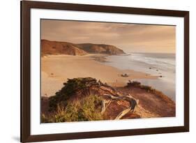 Praia do Amado beach at sunset, Carrapateira, Costa Vicentina, west coast, Algarve, Portugal, Europ-Markus Lange-Framed Photographic Print