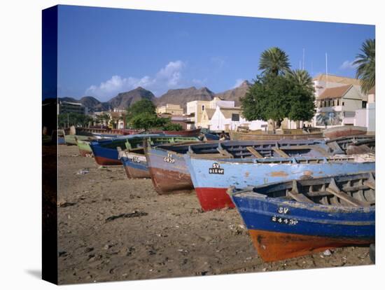 Praia Do Bote in the Town of Mindelo, on Sao Vicente Island, Cape Verde Islands, Atlantic-Renner Geoff-Stretched Canvas