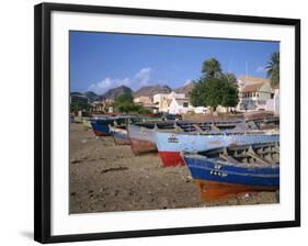Praia Do Bote in the Town of Mindelo, on Sao Vicente Island, Cape Verde Islands, Atlantic-Renner Geoff-Framed Photographic Print