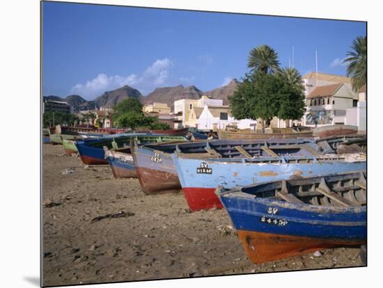 Praia Do Bote in the Town of Mindelo, on Sao Vicente Island, Cape Verde Islands, Atlantic-Renner Geoff-Mounted Photographic Print