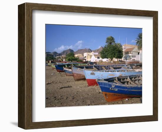 Praia Do Bote in the Town of Mindelo, on Sao Vicente Island, Cape Verde Islands, Atlantic-Renner Geoff-Framed Photographic Print