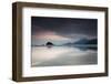 Praia Do Estaleiro with the Serra Do Mar Mountain Range Reflected in the Ocean at Sunset-Alex Saberi-Framed Photographic Print