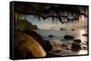 Praia Picinguaba in Ubatuba, Sao Paulo State, Brazil, at Sunset-Alex Saberi-Framed Stretched Canvas