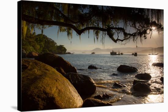 Praia Picinguaba in Ubatuba, Sao Paulo State, Brazil, at Sunset-Alex Saberi-Stretched Canvas