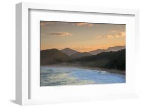 Praia Vermelha Do Centro Surfer Beach and Serra Do Mar State Park in Ubatuba, Brazil-Alex Saberi-Framed Photographic Print