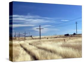 Praire Road, Saskatchewan, Canada-Walter Bibikow-Stretched Canvas