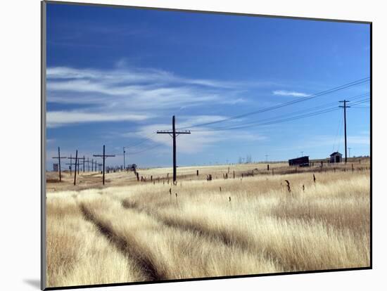 Praire Road, Saskatchewan, Canada-Walter Bibikow-Mounted Premium Photographic Print