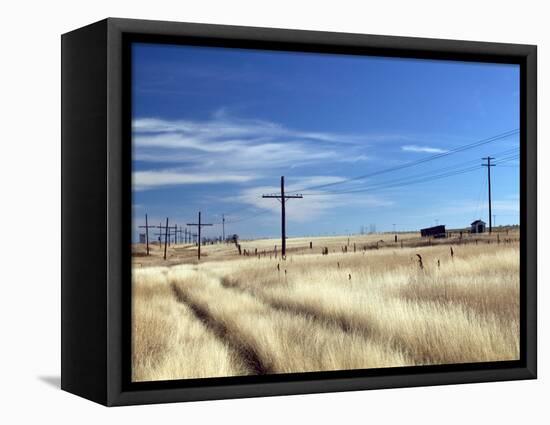 Praire Road, Saskatchewan, Canada-Walter Bibikow-Framed Stretched Canvas