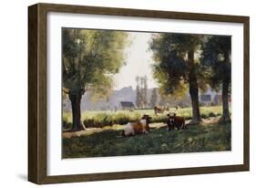 Prairie a Arques-la Bataille, Normandie-Julien Dupre-Framed Giclee Print