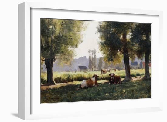 Prairie a Arques-la Bataille, Normandie-Julien Dupre-Framed Giclee Print