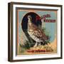 Prairie Chicken Brand - Riverside, California - Citrus Crate Label-Lantern Press-Framed Art Print