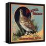 Prairie Chicken Brand - Riverside, California - Citrus Crate Label-Lantern Press-Framed Stretched Canvas