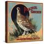 Prairie Chicken Brand - Riverside, California - Citrus Crate Label-Lantern Press-Stretched Canvas