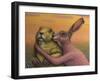 Prairie Dog and Rabbit Couple-W Johnson James-Framed Giclee Print