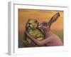 Prairie Dog and Rabbit Couple-W Johnson James-Framed Giclee Print