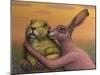 Prairie Dog and Rabbit Couple-W Johnson James-Mounted Giclee Print