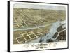 Prairie du Chien, Wisconsin - Panoramic Map-Lantern Press-Framed Stretched Canvas