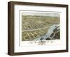 Prairie du Chien, Wisconsin - Panoramic Map-Lantern Press-Framed Art Print