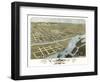 Prairie du Chien, Wisconsin - Panoramic Map-Lantern Press-Framed Art Print