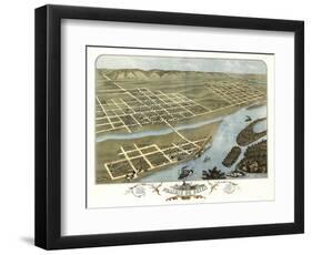 Prairie du Chien, Wisconsin - Panoramic Map-Lantern Press-Framed Art Print