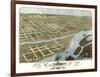 Prairie du Chien, Wisconsin - Panoramic Map-Lantern Press-Framed Art Print