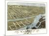 Prairie du Chien, Wisconsin - Panoramic Map-Lantern Press-Mounted Art Print