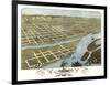 Prairie du Chien, Wisconsin - Panoramic Map-Lantern Press-Framed Art Print