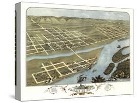 Prairie du Chien, Wisconsin - Panoramic Map-Lantern Press-Stretched Canvas
