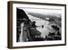 Prairie du Chien, Wisconsin - View of the Mississippi Suspension Bridge-Lantern Press-Framed Art Print