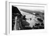 Prairie du Chien, Wisconsin - View of the Mississippi Suspension Bridge-Lantern Press-Framed Art Print