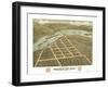 Prairie du Sac, Wisconsin - Panoramic Map-Lantern Press-Framed Art Print