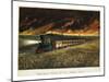 Prairie Fires of the Great West-Currier & Ives-Mounted Giclee Print