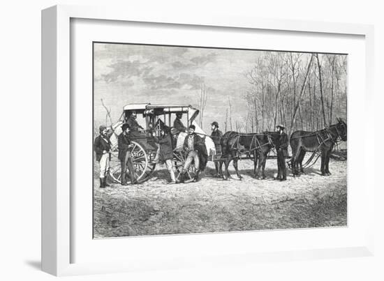 Prairie Stagecoach-null-Framed Giclee Print