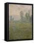 Prairies à Giverny-Claude Monet-Framed Stretched Canvas