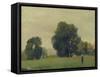 Prairies De La Roche-Guyon, 1859-Camille Pissarro-Framed Stretched Canvas