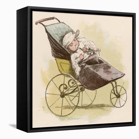 Pram with Own Dummy-Adrien Marie-Framed Stretched Canvas