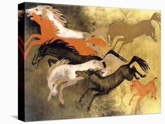 Prancing Horses-Jean Dunand-Stretched Canvas