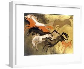Prancing Horses-Jean Dunand-Framed Giclee Print