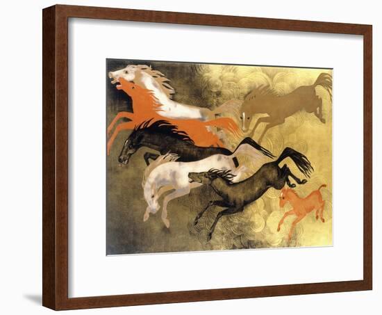 Prancing Horses-Jean Dunand-Framed Giclee Print